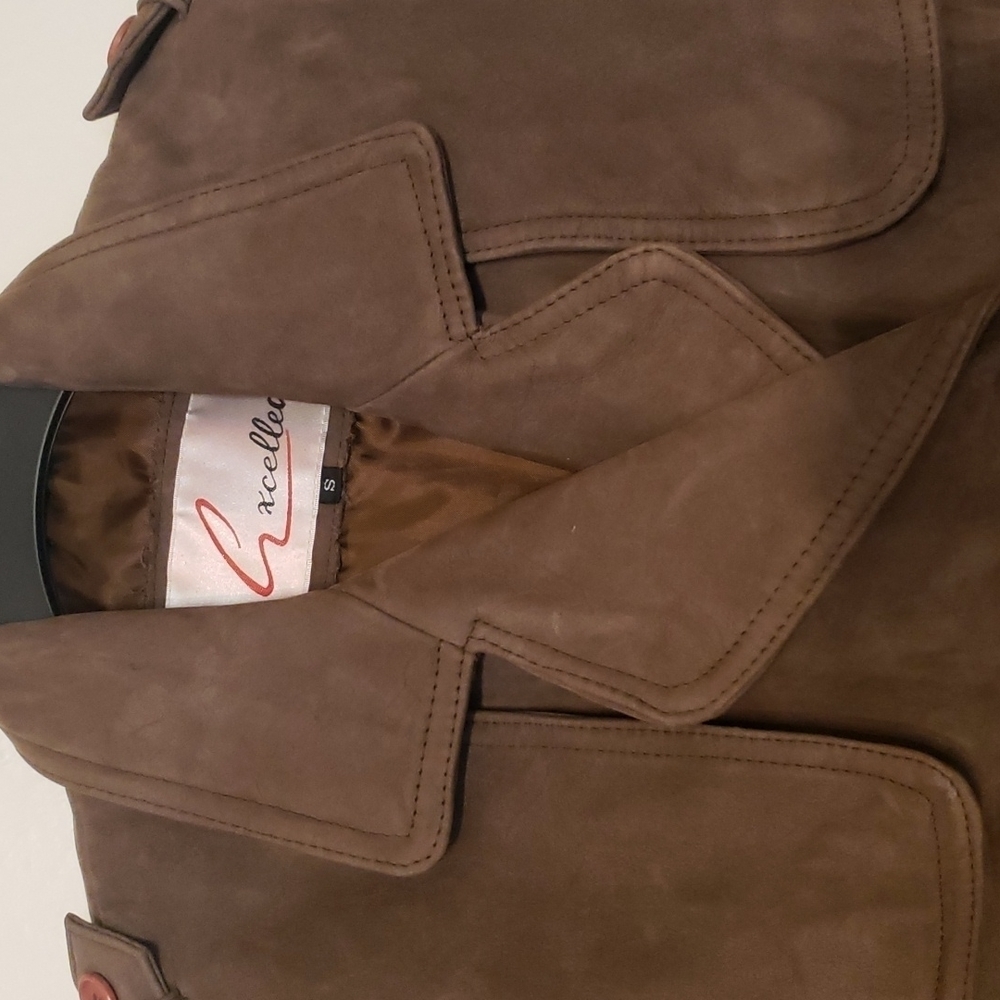 Vintage 100% Suede Trench Coat - Picture 3 of 9